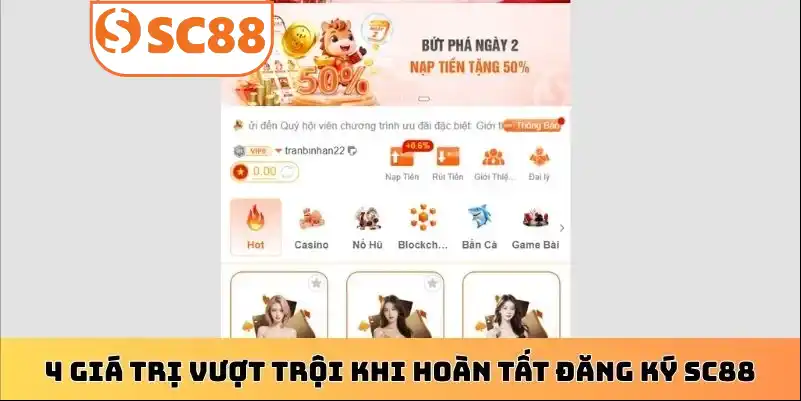 4 giá trị vượt trội khi hoàn tất đăng ký SC88